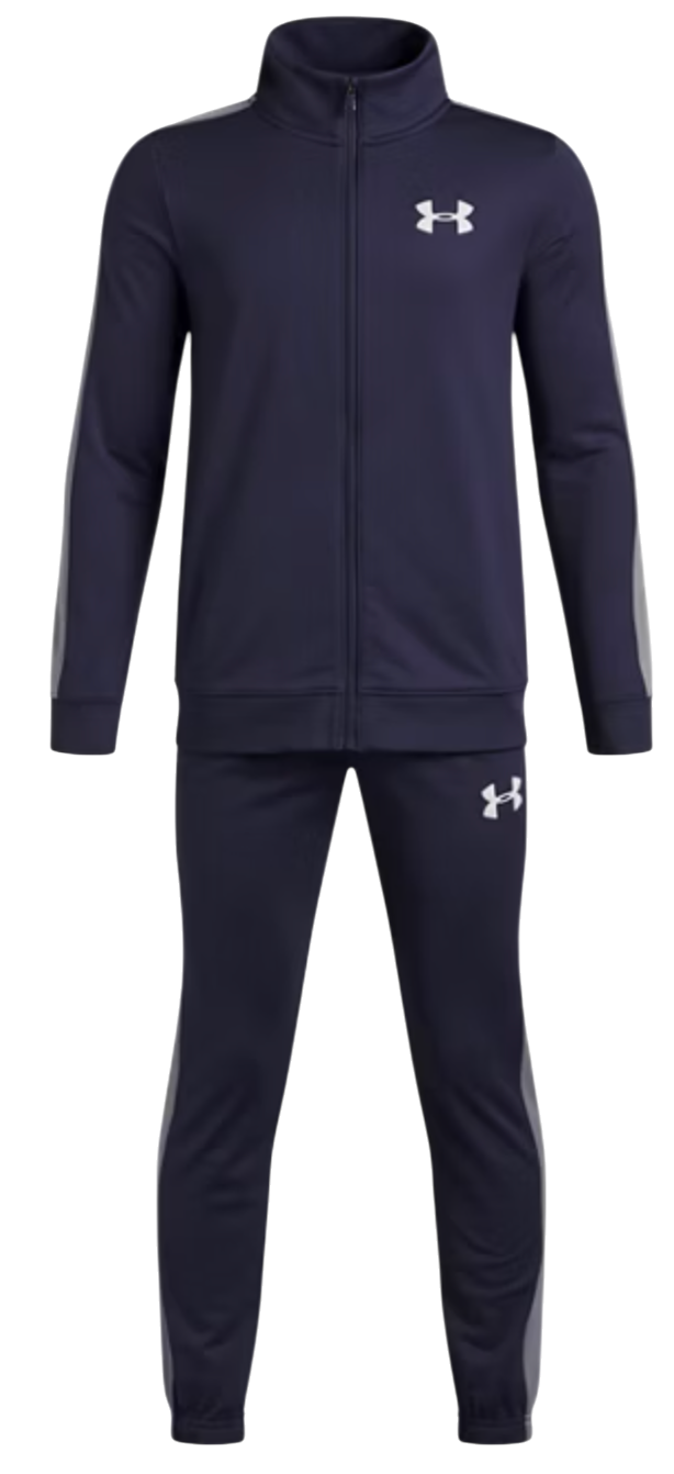 Træningsdragt Under Armour Rival Knit Full-Zip Striped Track Suit Mørkeblå | 1363290-403