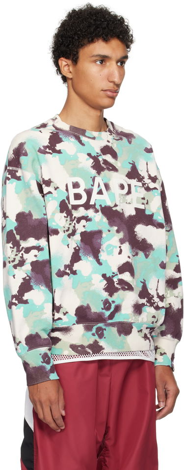 Sweatshirt BAPE A Bathing Ape Map Camo Crewneck Sweatshirt Flerfarvet | 001SWL301001M, 1