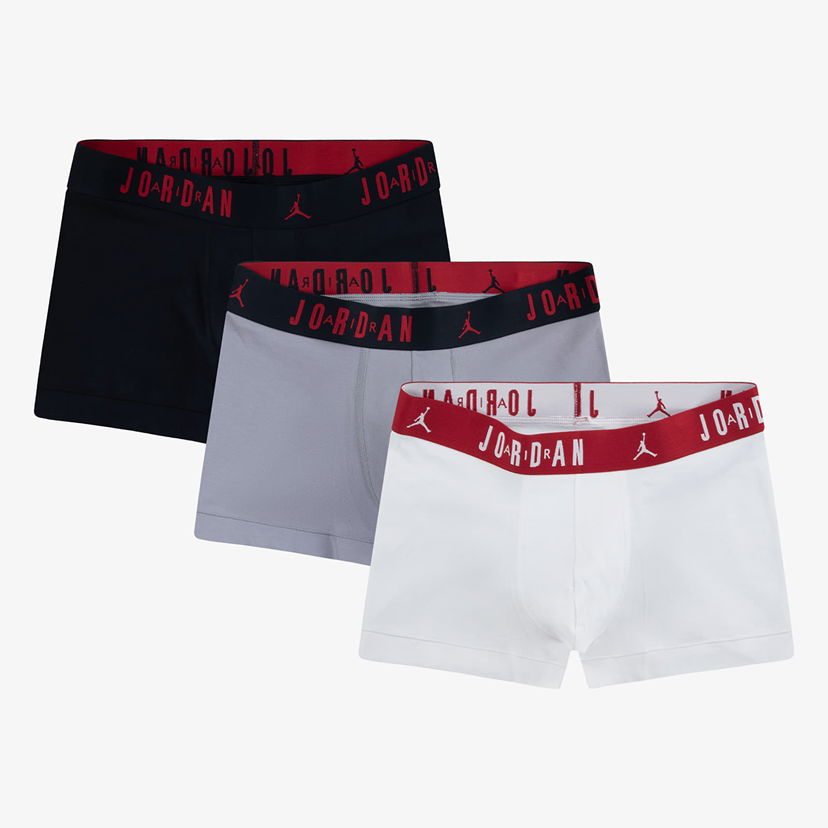 Boksere Jordan Jordan Mens Flight Cotton 3-Pack Tru Black/ White XXL Flerfarvet | JM0693-F66