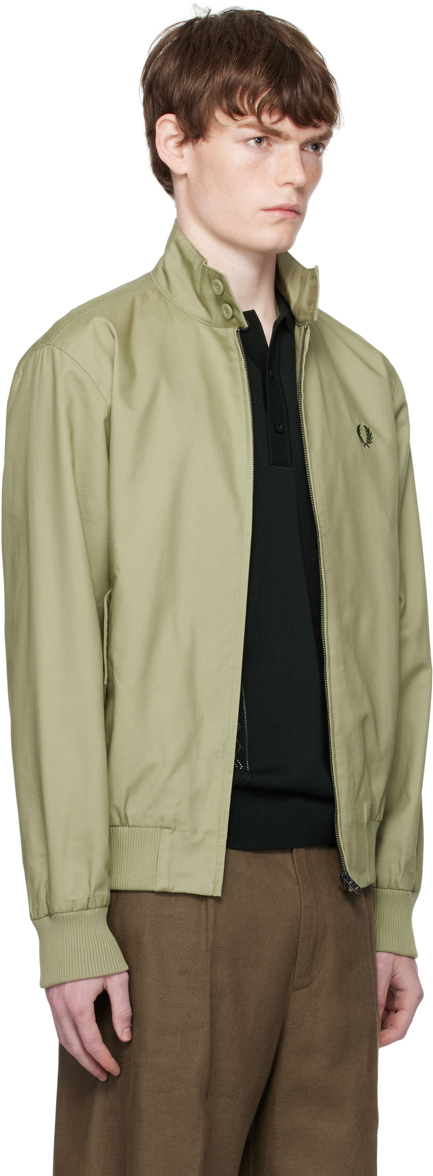 Jakke Fred Perry Fred Perry Classic Harrington Jacket Grøn | J8568, 1