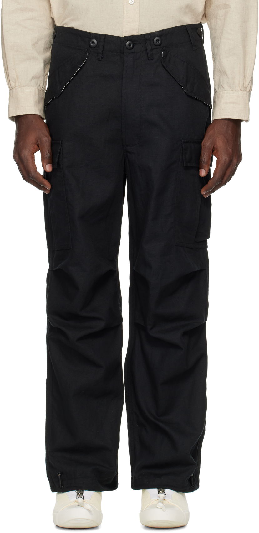 Cargo bukser Maharishi Maharishi Hemp M65 Cargo Pants Sort | 6120