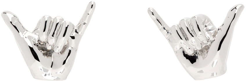Øreringe Y/PROJECT Silver Mini Shaka Earrings Metalisk | 640EA022, 0
