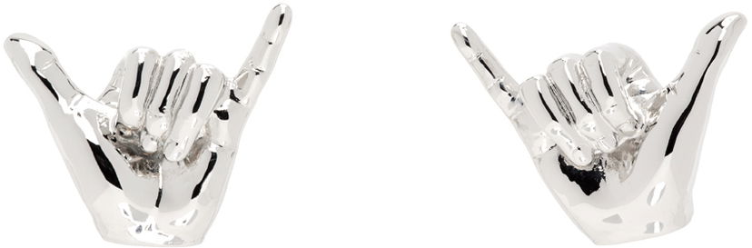 Øreringe Y/PROJECT Silver Mini Shaka Earrings Metalisk | 640EA022