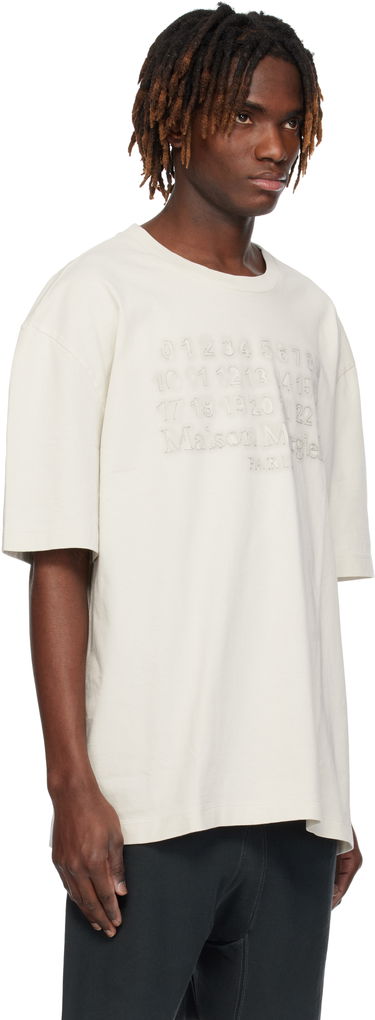 T-shirt Maison Margiela Maison Margiela Embroidered Logo T-Shirt Hvid | S50GC0705 S24567, 1