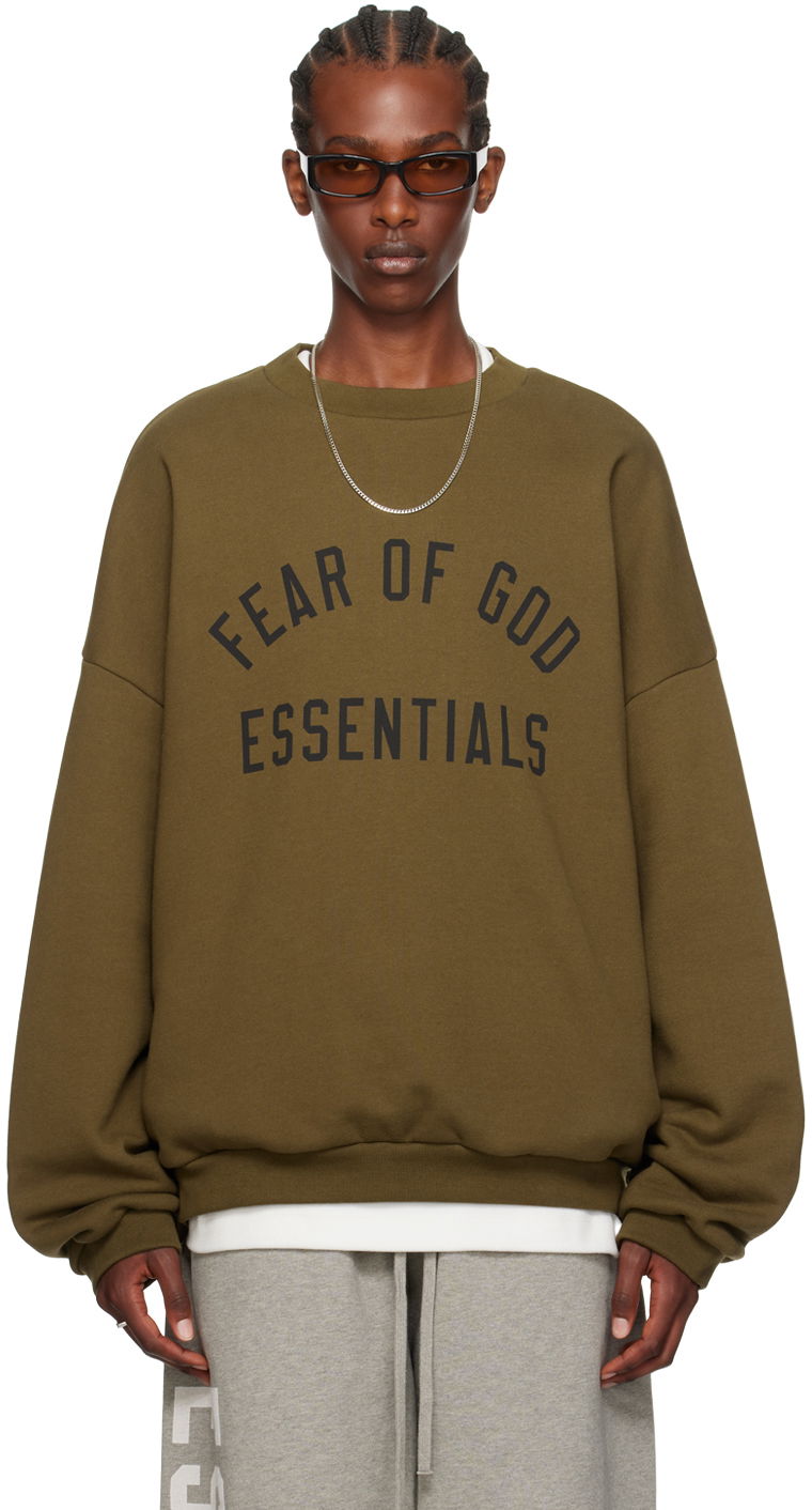 Sweater Fear of God Essentials Crewneck Sweatshirt Grøn | 192BT246264F, 0