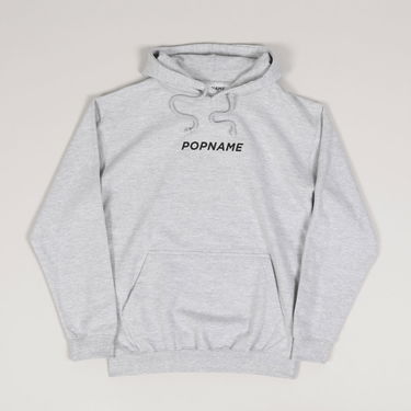Sweatshirt POPNAME Basic Logo Hoodie Grå | JH001, 0