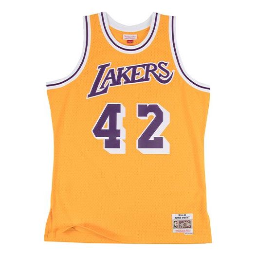 Tanktop Mitchell & Ness Los Angeles Lakers James Worthy Swingman Jersey Gul | SMJYAC18090-LALLTGD84JWO