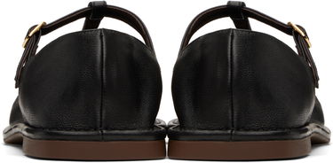 Sneakers og sko The Row The Row Square T-Strap Ballerina Flats Sort | F1599-SL3, 1