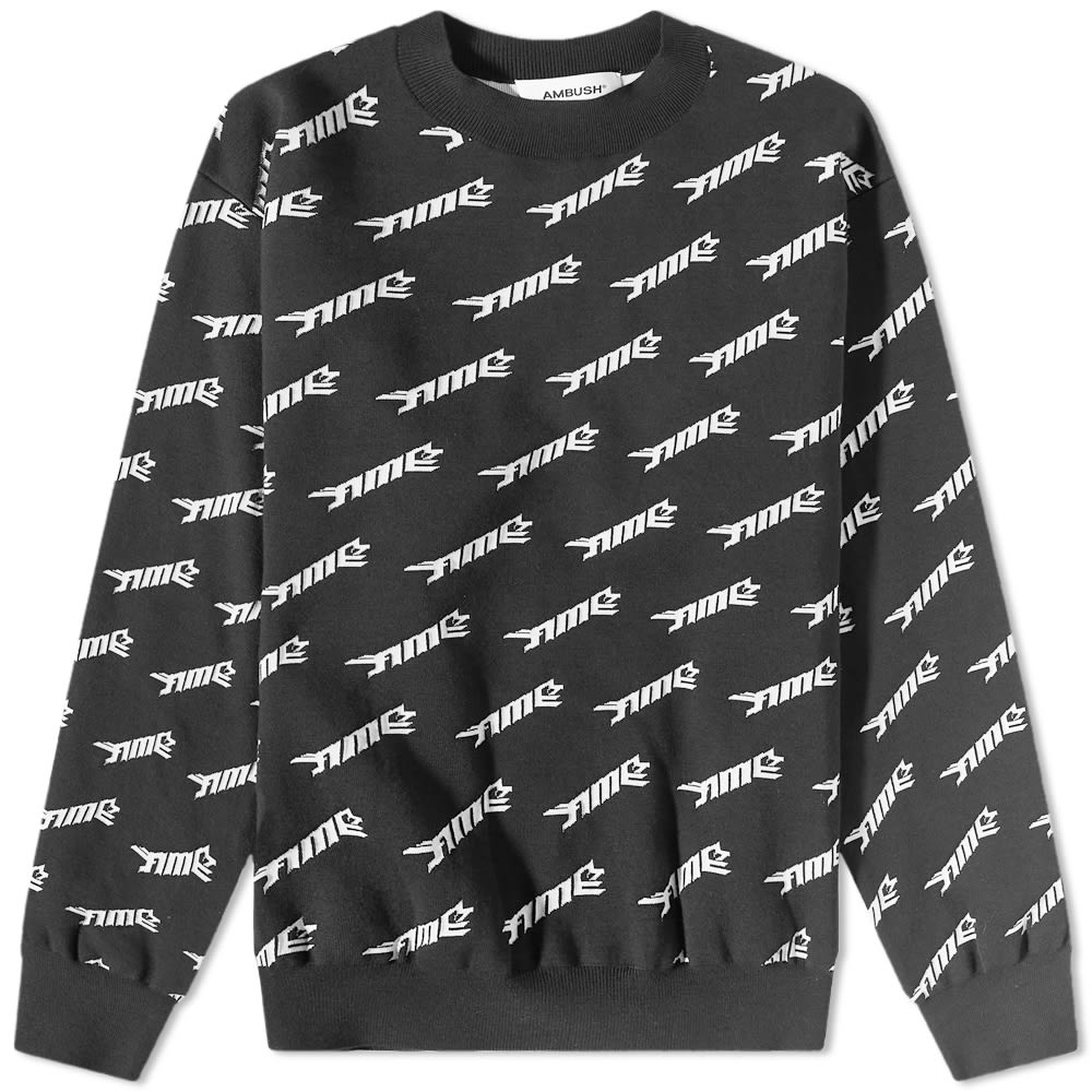 Sweatshirt Ambush Logo Crew Knit Grå | BMHE028S23KNI0011001, 0
