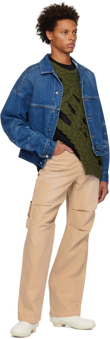 Jakke We11done We11done Printed Denim Jacket Blå | WD-DJ3-22-376-U-BL, 3