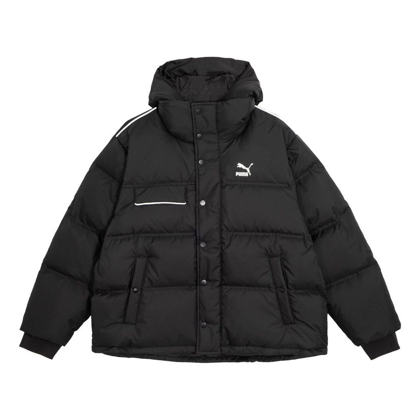 Puffer jakke Puma Winter Hooded Down Coat Sort | 539230-01