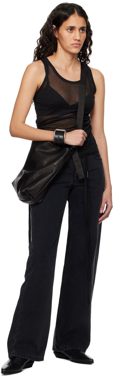 Tøj Ann Demeulemeester Ann Demeulemeester River Lace-Up Mules Sort | 2401-W-F22-LT011-099, 4