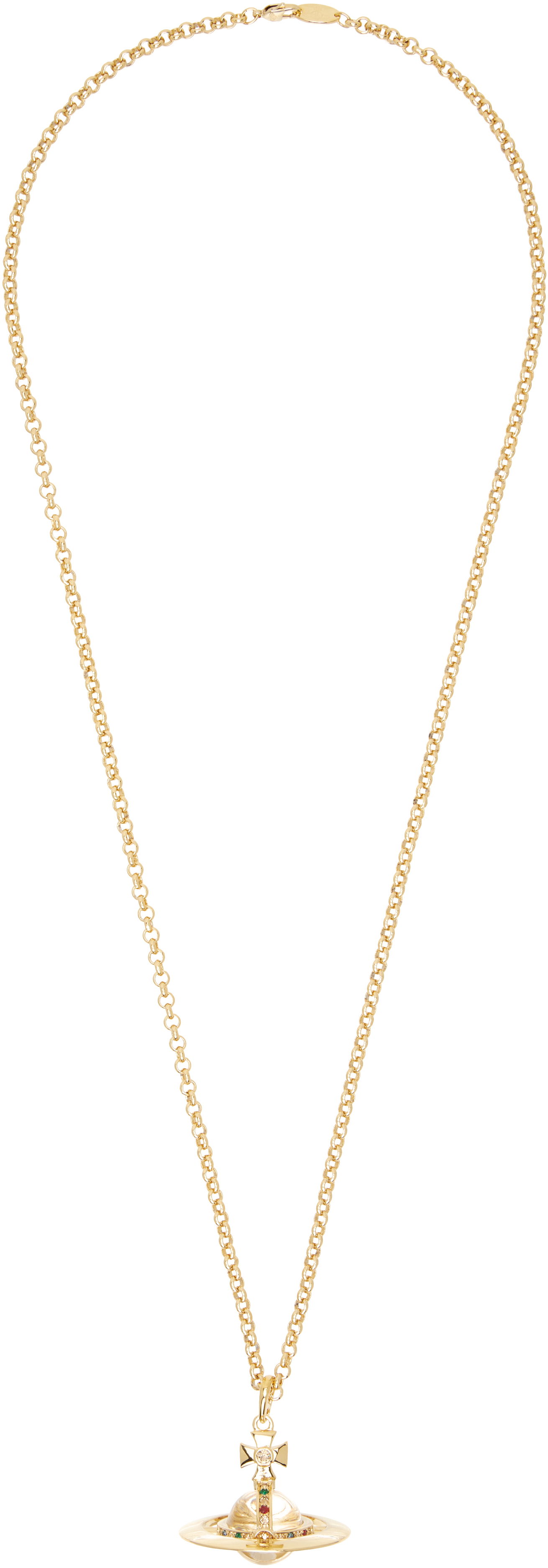 Halskæde Vivienne Westwood Vivienne Westwood New Small Orb Pendant Necklace Gul | 63020096-02R001-CN, 0
