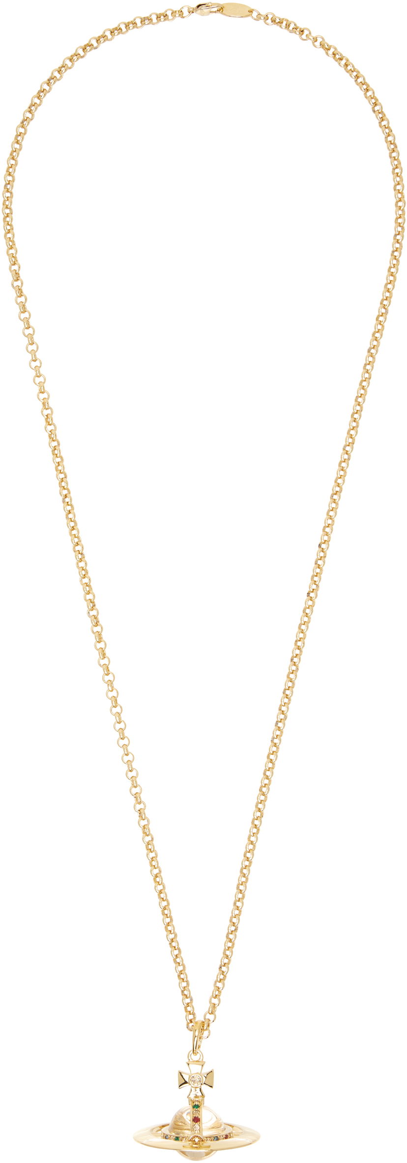 Halskæde Vivienne Westwood Vivienne Westwood New Small Orb Pendant Necklace Gul | 63020096-02R001-CN