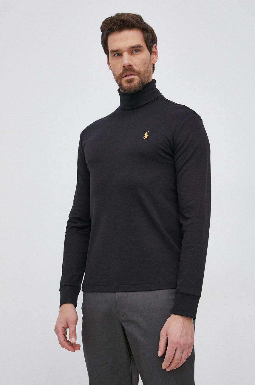 Sweatshirt Polo by Ralph Lauren Roll Neck Cotton Sweatshirt Sort | 710853205001, 0
