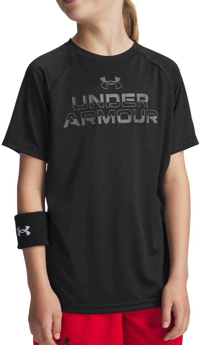 T-shirt Under Armour T-Shirt UA Tech Split Wordmark Short Sleeve Sort | 1383010-003