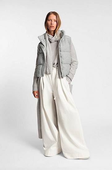 Vest BOSS Padded gilet in virgin wool and cashmere Grå | 50547894, 1