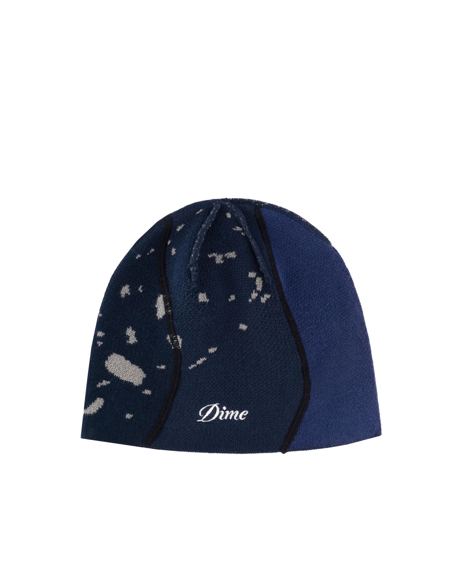 Beanie Dime Reverse Stitch Logo-Embroidered Beanie Blå | DIMEHO2425NVY, 0