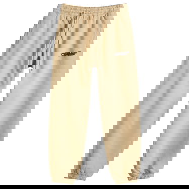 Joggingbukser Off-White Off-White Spray Arrow Cuffed Sweatpants, Size Large Beige | OMCH057S25FLE0016110, 1