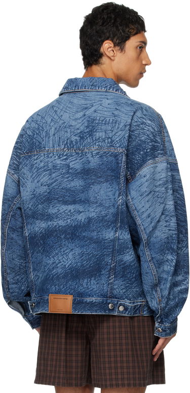 Jakke Alexander Wang Alexander Wang Graffiti Oversized Denim Trucker Jacket Blå | 6DC3252831, 2