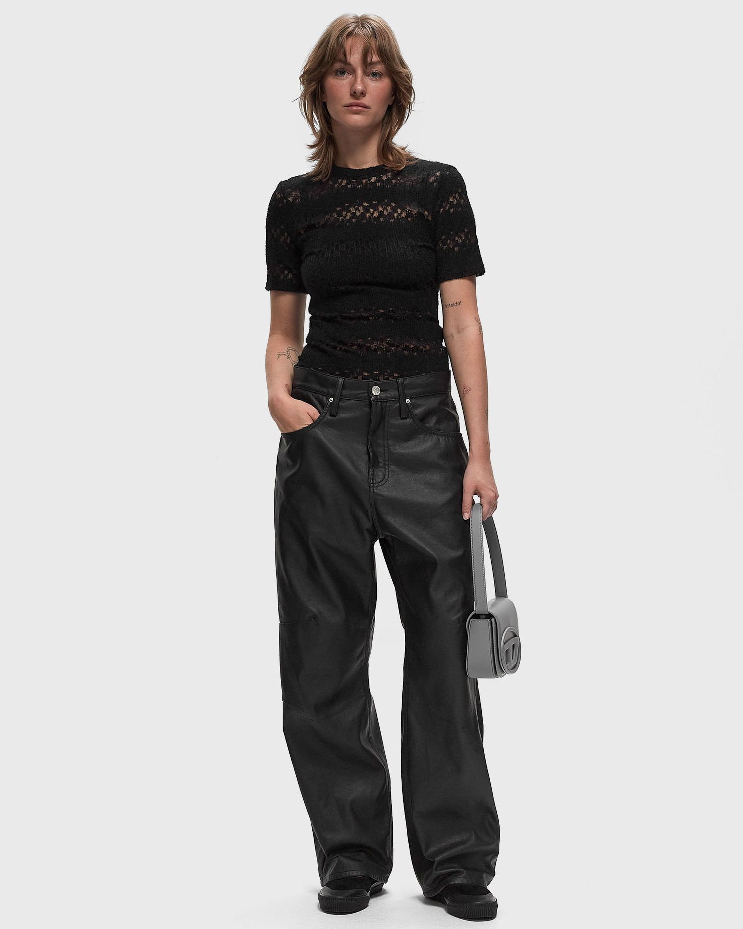 Jeans Won Hundred Santiago Immitated Leather Casual Pants Sort | 3043-16010, 1