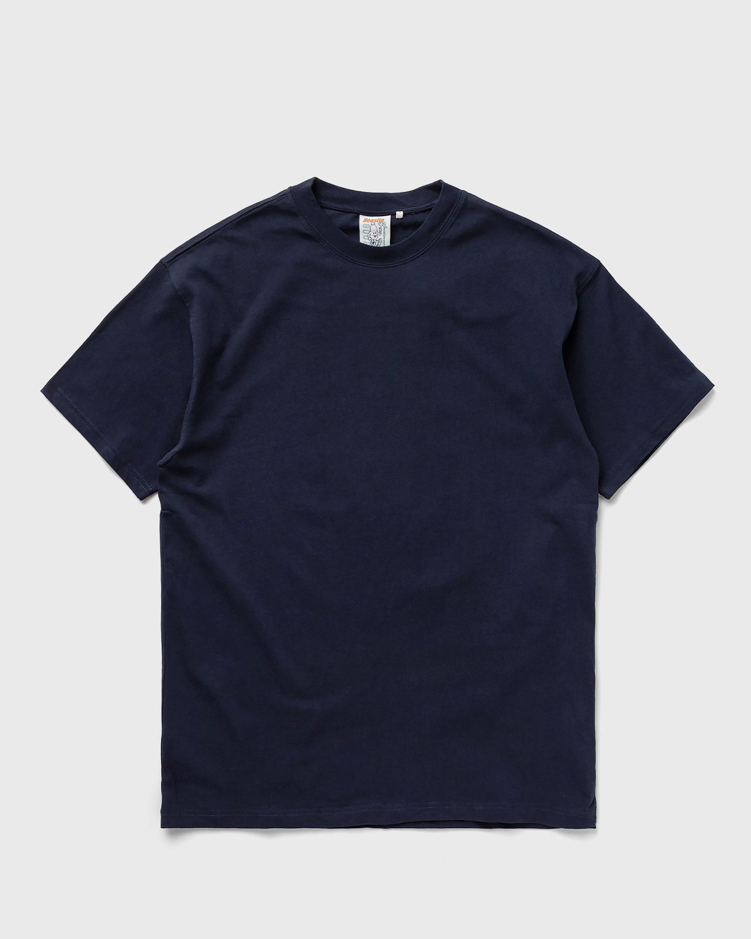 T-shirt BSTN Basic Crewneck Short Sleeve T-Shirt Mørkeblå | BEASTIN-PLAIN19-UND-15, 0