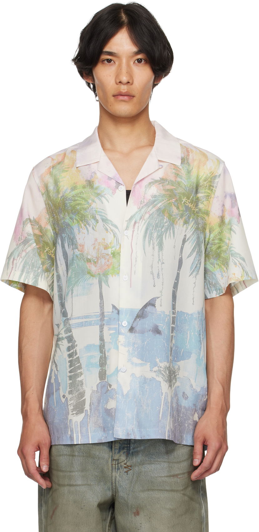 Skjorte Ksubi Ksubi Poolside Resort Shirt Hvid | MPF25SH005