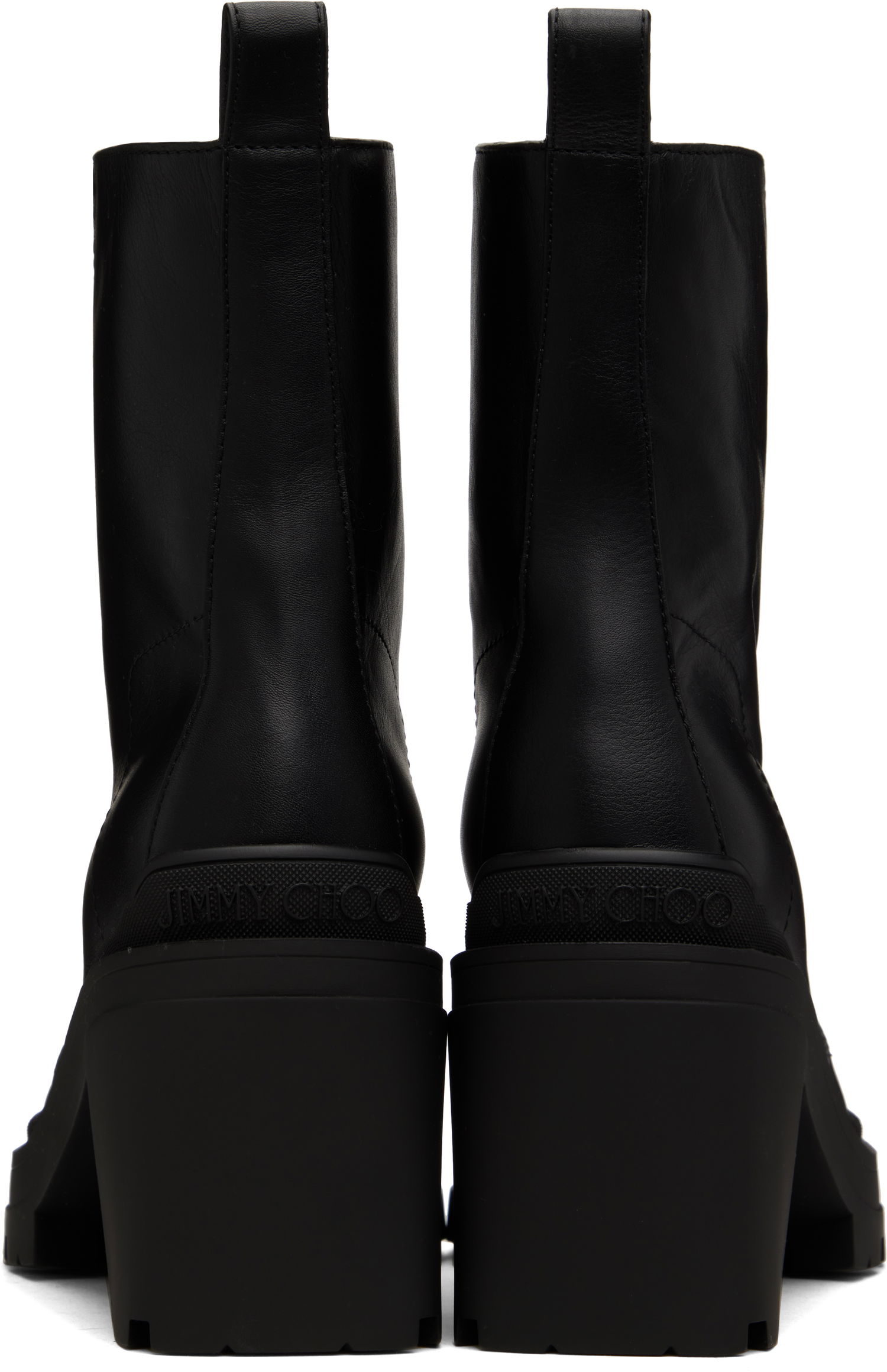 Skopleje Jimmy Choo Jimmy Choo Eugenie 80 Leather Boots Sort | EUGENIE 80 SQM, 1