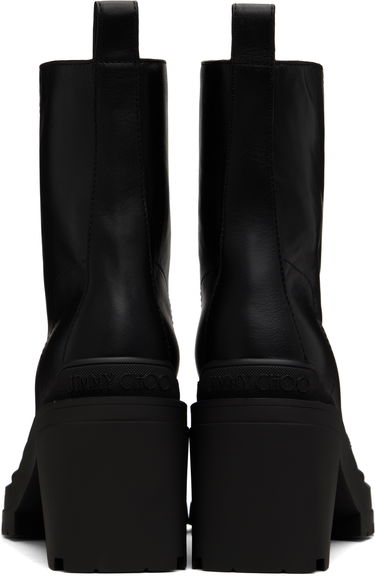 Skopleje Jimmy Choo Jimmy Choo Eugenie 80 Leather Boots Sort | EUGENIE 80 SQM, 1
