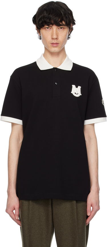 Polo skjorte Moncler Archivio Short Sleeve Polo Sort | K10918A0000589A16, 0