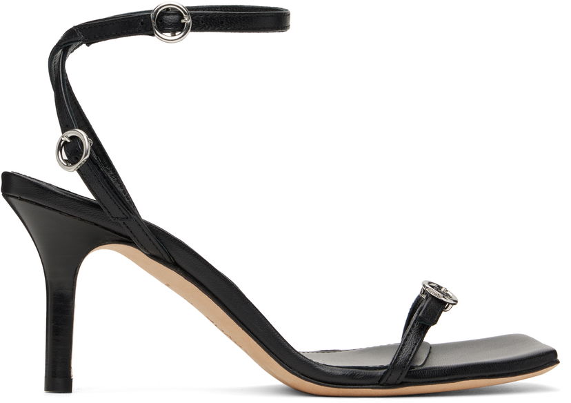 Tilbehør Aeyde Aeyde Hallie Leather Stiletto Heeled Sandals Sort | A11-HS-HTLS13ST134-FW24-800-007