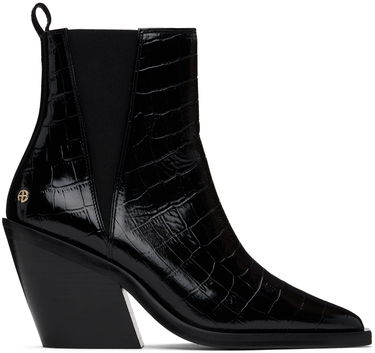 Sneakers og sko Anine Bing Bekah Black Leather Chelsea Boots Sort | A-14-10194-010, 0