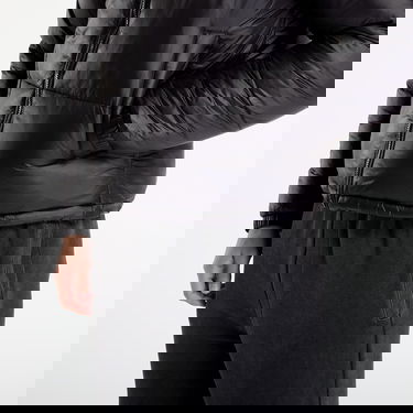 Puffer jakke Urban Classics Hooded Shiny Puffer Jacket Sort | TB7585-00007, 2