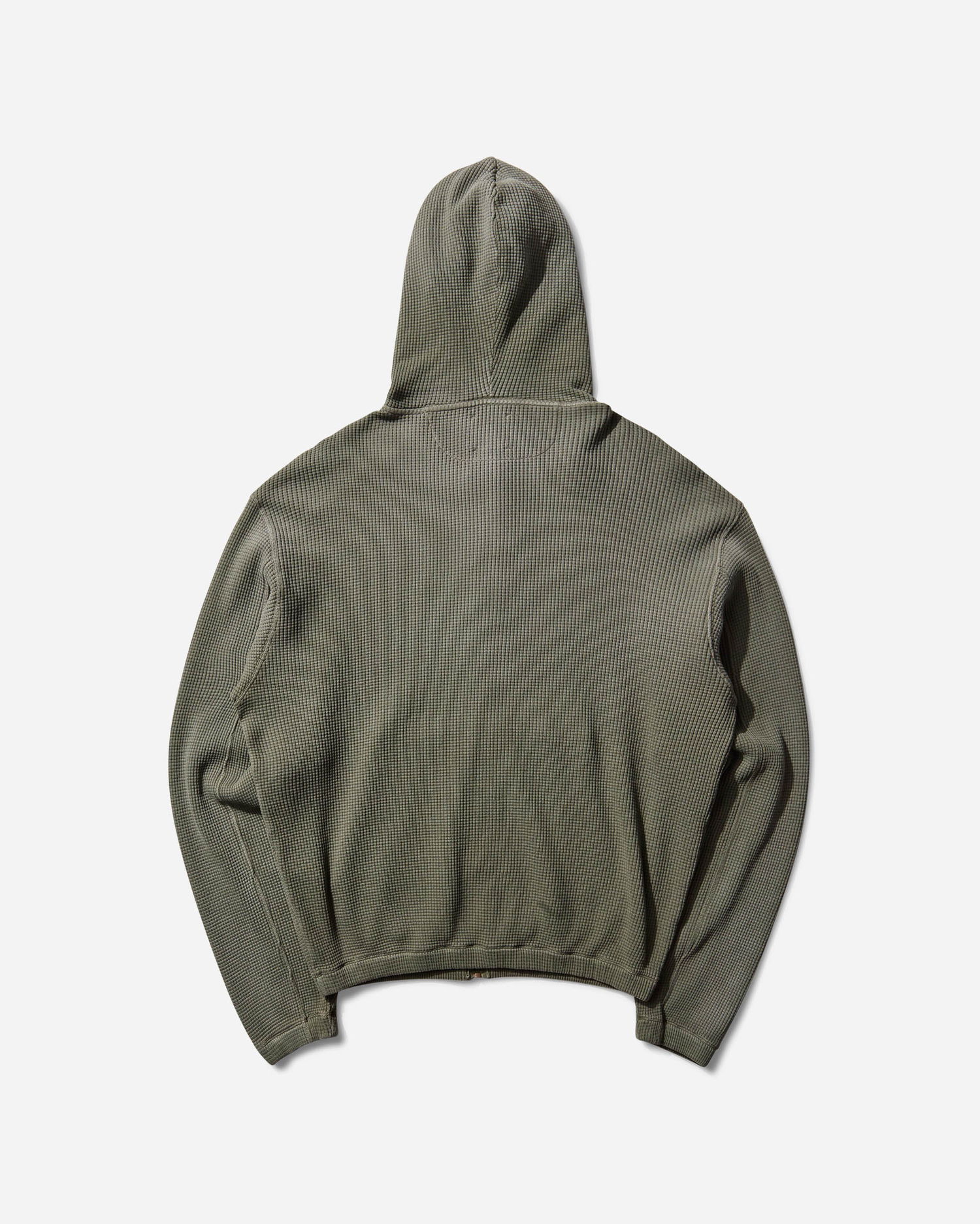 Sweatshirt ROA Sun Faded Waffle Zip Up Hoodie Grøn | RBMW0513FA340 GRN0012, 0