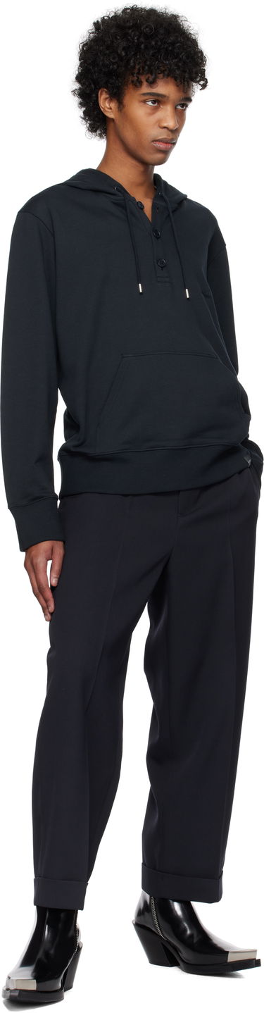 Sweatshirt Courrèges Courrèges Buttoned Hoodie Sort | 125JHO037JS0120, 3