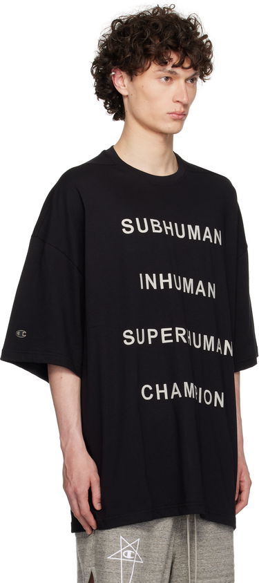 T-shirt Rick Owens Rick Owens Champion Edition Tommy T-Shirt Sort | CM01E1675 CHJG JERSEY, 1