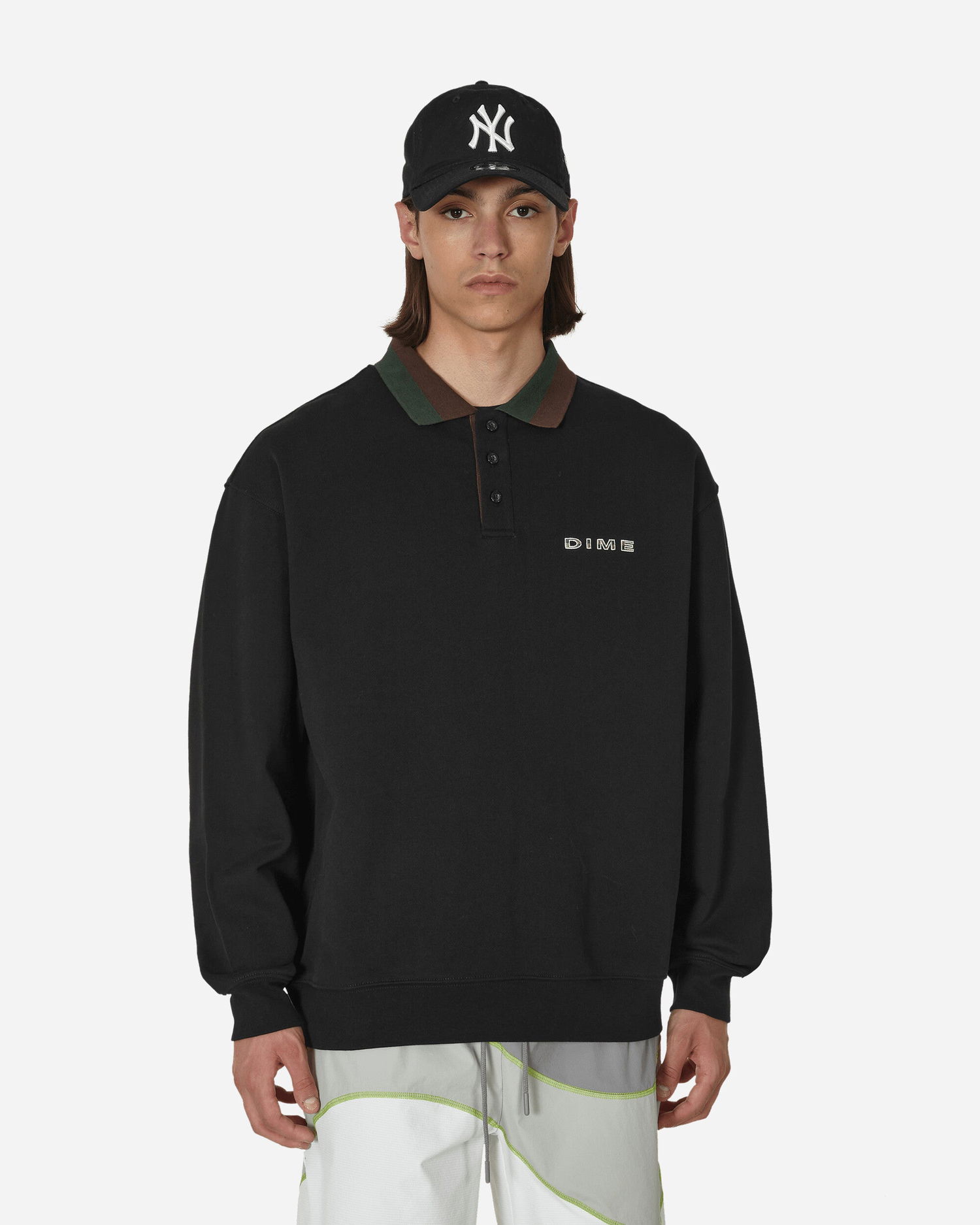 Sweater Dime Terry Rugby Crewneck Sort | DIMESU238BLK, 1