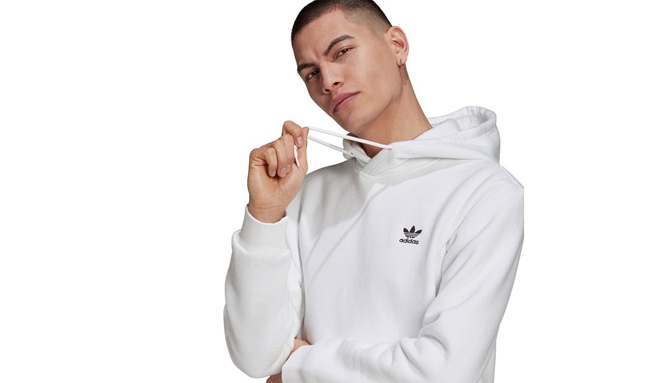 Sweatshirt adidas Originals Adicolor Essential Trefoil Hoodie Hvid | H34649, 1