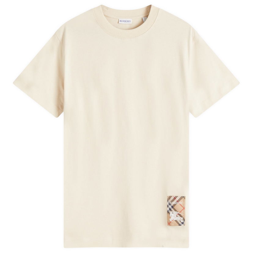 T-shirt Burberry Label T-Shirt Beige | 8103508-C1740