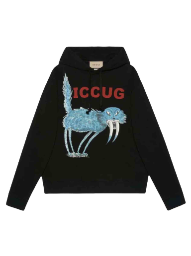 Sweatshirt Gucci Freya Hartas ICCUG Hoodie Sort | 646953XJDJN