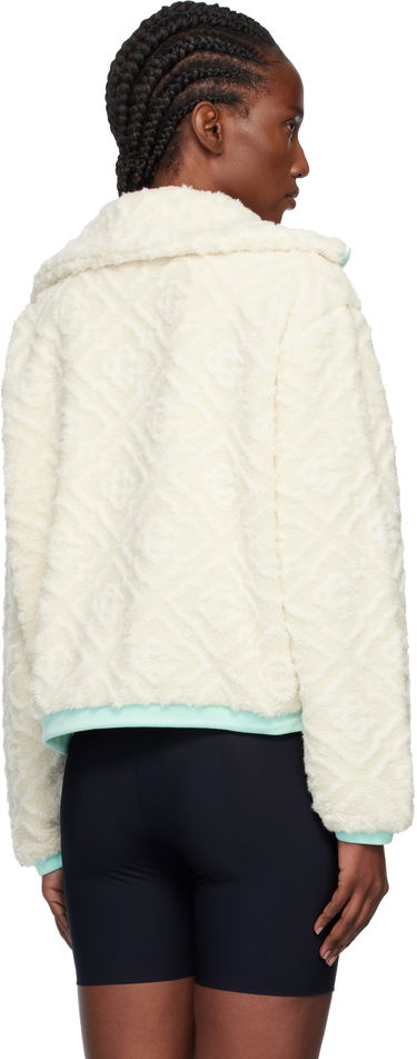 Jakke Casablanca Monogram Jacquard Fleece Jacket Hvid | WPF25-JK-390-01, 2