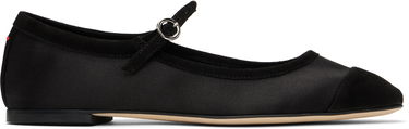Tøj Aeyde Aeyde Uma Satin Toe-Cap Ballerina Flats Sort | A11-FL-RKLS08FL169-SS25-800-067, 0