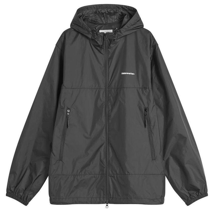 Vindjakke thisisneverthat thisisneverthat T-Light Hooded Jacket, Size Large Sort | TN250WOWLS02-BLK