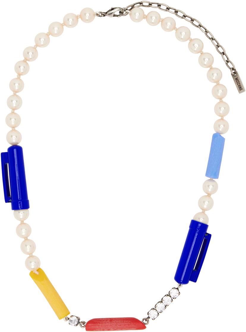Halskæde Moschino Moschino Pearl Charm Necklace Flerfarvet | 25121912184061888