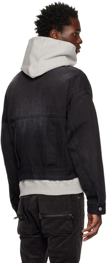 Jakke We11done We11done Relaxed-Fit Denim Jacket Sort | WD-DJ3-22-303-U-BK, 2