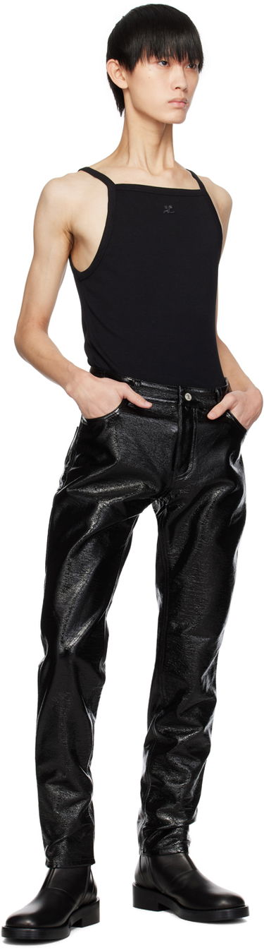 Bukser Courrèges Courrèges Crinkled Slim Trousers Sort | PERCPA022VY0014, 3