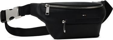 Rygsække og tasker BOSS Black Grained Faux-Leather Pouch Sort | 50523434, 1