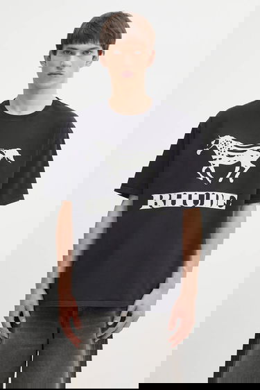T-shirt Rhude Dinero T-shirt with Horse Print Sort | RHFW25TT01012, 0