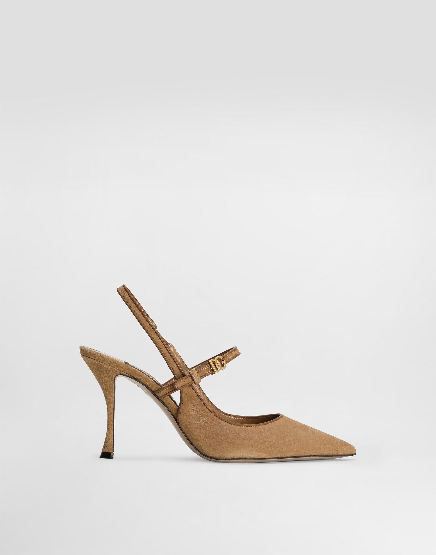Tilbehør Dolce & Gabbana Dolce & Gabbana Suede And Nappa Leather Slingbacks Beige | CG0974AQ1348S727, 0