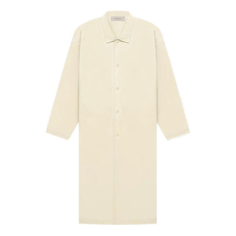 Skjorte Fear of God Essentials Long Sleeve Shirt Coat Beige | FOG-SS22-712